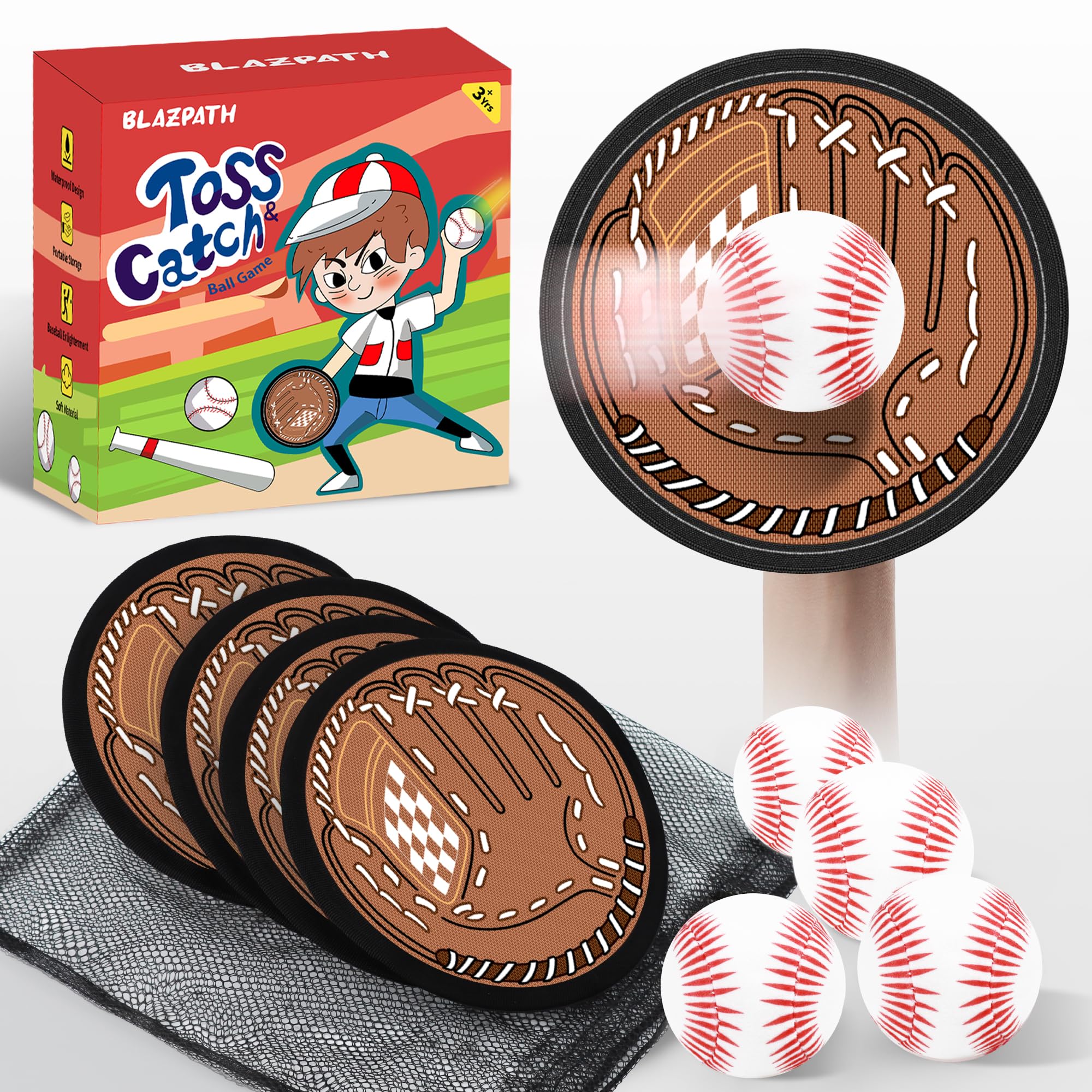 Amazon.com: BLAZPATH Toss and Catch Soft Sticky Ball Game Set for